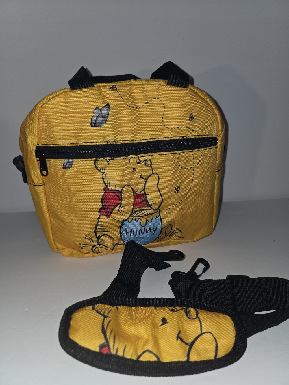 Winnie the Pooh Yellow Kids Crossbody Bag with Adjustable Strap